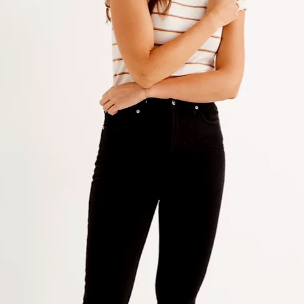 Madewell Jeans: 11" High-Rise Skinny Jeans in Lunar Wash